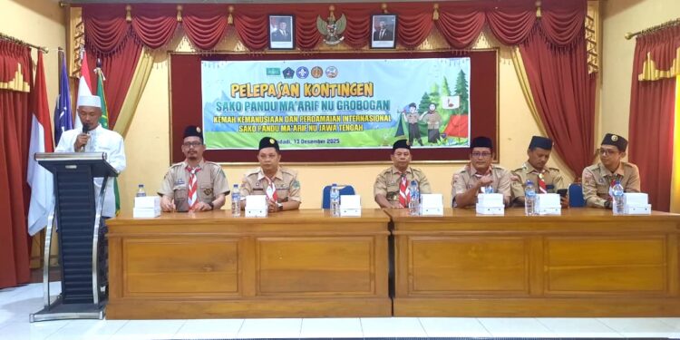 Satuan Komunitas Pramuka Pandu Ma’arif NU Grobogan Kirim Peserta Kemah Kemanusiaan Perdamaian