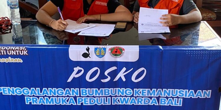 Wujud Kepedulian Sesama, Pramuka Peduli Kwarda Bali Buka Posko Bumbung Kemanusiaan Selama 14 Hari di Denpasar