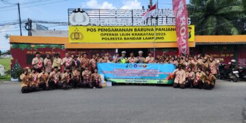 Karya Bakti Pramuka, Waka VII Kwarda Lampung Kunjungi Pospam Nataru