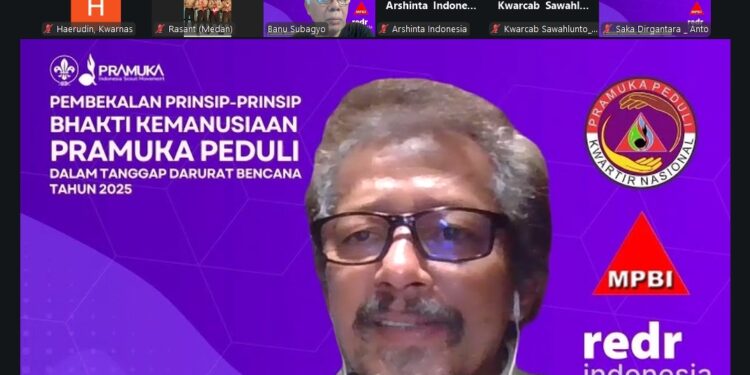 Kwarnas, RedR Indonesia, dan MPBI selenggarakan Pembekalan Prinsip-Prinsip Bakti Kemanusiaan Pramuka Peduli dalam Tanggap Darurat Bencana Bagi Relawan Pramuka Peduli