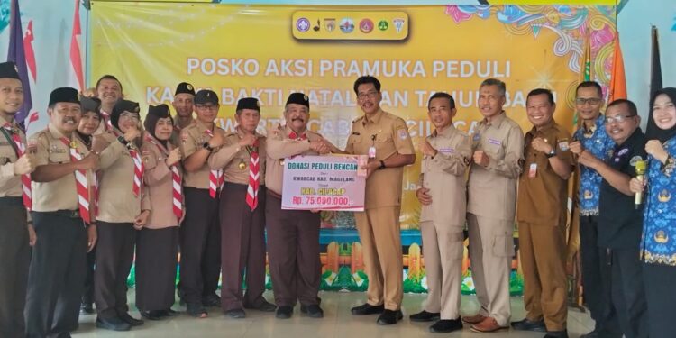 Ketua Harian Beserta Para Wakil Ketua Terima Kunjungan Pengurus Kwarcab Magelang Dalam Rangka Penyerahan Donasi Peduli Bencana Di Cilacap