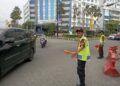 Saka Bhayangkara Bantu Pengaturan Lalu Lintas di Pos Pam Terpadu Pandawa Solo Baru