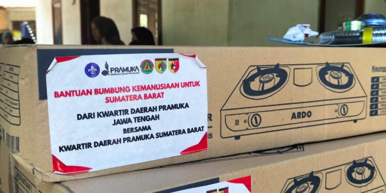 Pramuka Jateng Turun Langsung ke Sumbar, Salurkan Bantuan untuk Korban Bencana