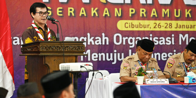 Rakernas Gerakan Pramuka 2026, Menpora: Pramuka Harus Jadi Jangkar Moral dan Solusi Strategis di Tengah Tantangan Global