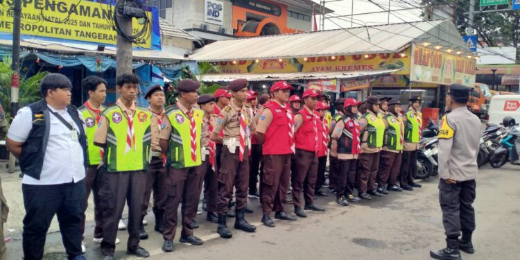 Malam Pergantian Tahun, Gerakan Pramuka Kwarcab Kota Tangerang Lakukan Karya Bakti Nataru