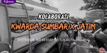 Kolaborasi Kwarda Salurkan Air Bersih Ke Warga terdampak di Padang dan Sekitarnya