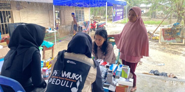 Puskornas Pramuka Peduli Terima Blackflurry Rovers Pasir Mas Malaysia untuk Bakti Kemanusiaan di Aceh Tamiang