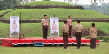 Ketua Kwarcab Lampung Timur Buka Kemah Saka Pariwisata Di Taman Purbakala Pugung Raharjo