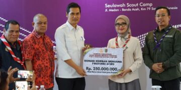 Pramuka Lampung Salurkan Rp250 Juta Bantu Korban Banjir Aceh