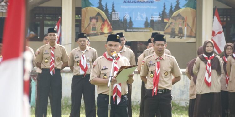 400 Siswa TK Ikuti Kegiatan Gelar Pramuka Pra Siaga Kwarran Kaligondang