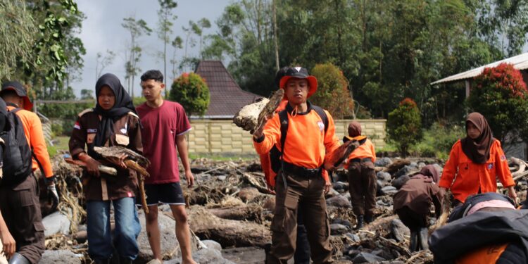 Banjir Bandang Terjang Desa Serang, Kwarcab Purbalingga Terjunkan Personil Bantu Penanganan