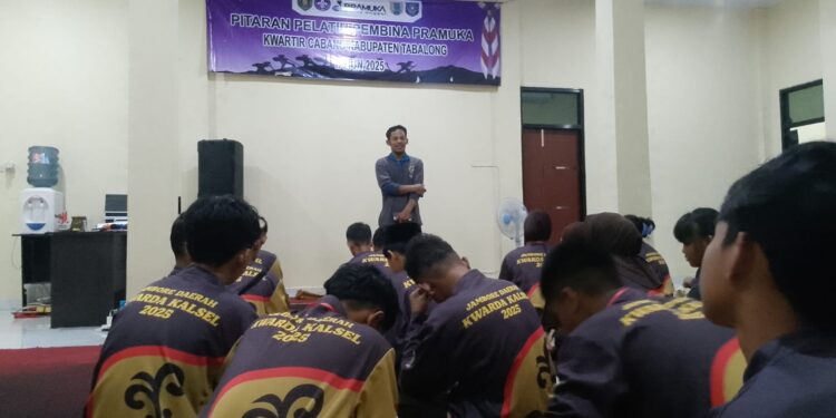 Utusan MTsN 6 Tabalong Ahmad Dafa Fhadillah Mengikuti Pembekalan Calon Peserta Jambore Nasional XII Tahun 2026 di Kwarcab Tabalong