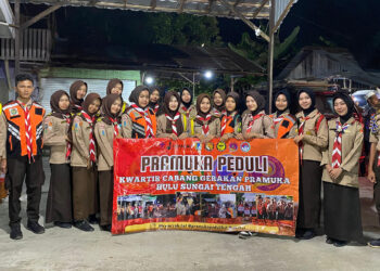 Pramuka Peduli HST Kembali Berpartisipasi pada Haul ke-45 Wali Katum