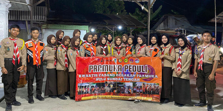 Pramuka Peduli HST Kembali Berpartisipasi pada Haul ke-45 Wali Katum