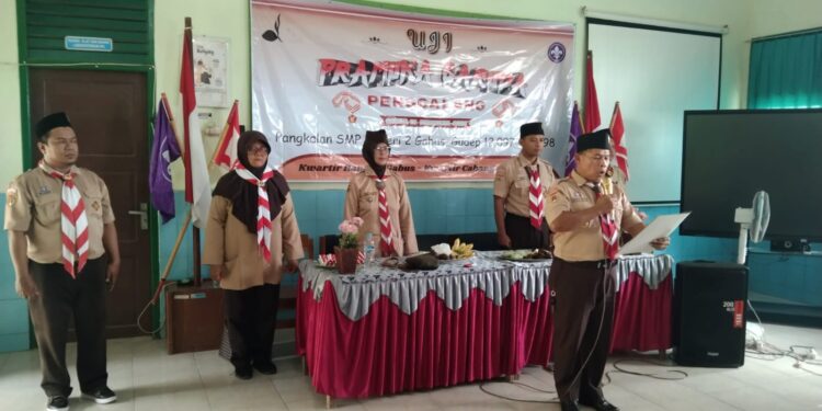 33 Pramuka Penggalang SMP N 2 Gabus Dikukuhkan sebagai Pramuka Garuda