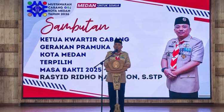 Ridho Nasution Terpilih Sebagai Ketua Kwarcab Kota Medan Masa Bakti 2025-2030