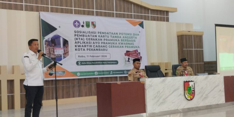 Kwarcab Pramuka Pekanbaru Sosialisasikan Pendataan dan Pembuatan KTA Berbasis Aplikasi Ayo Pramuka Kwarnas