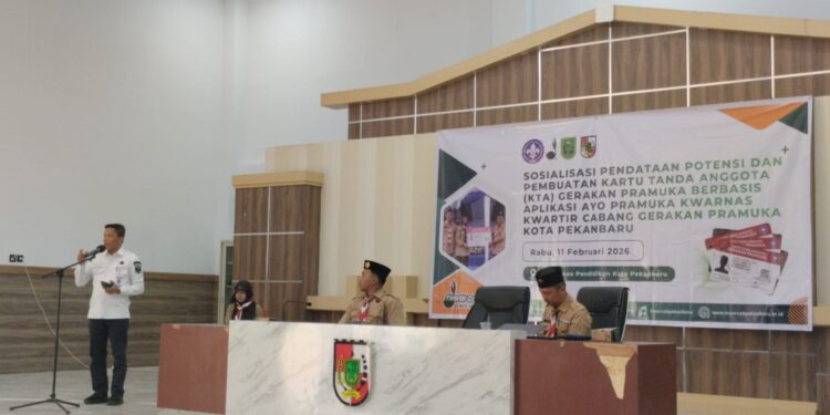 Kwarcab Pramuka Pekanbaru Sosialisasikan Pendataan dan Pembuatan KTA Berbasis Aplikasi Ayo Pramuka Kwarnas