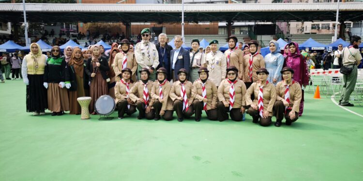 Pramuka Hong Kong Libatkan Komunitas Pramuka Muslim Putri PMI dalam Promosi Kepramukaan