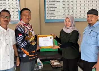 Peduli Bencana, Kwarda Lampung Terima Dana Bumbung Kemanusiaan Dari Kwarcab Tulang Bawang