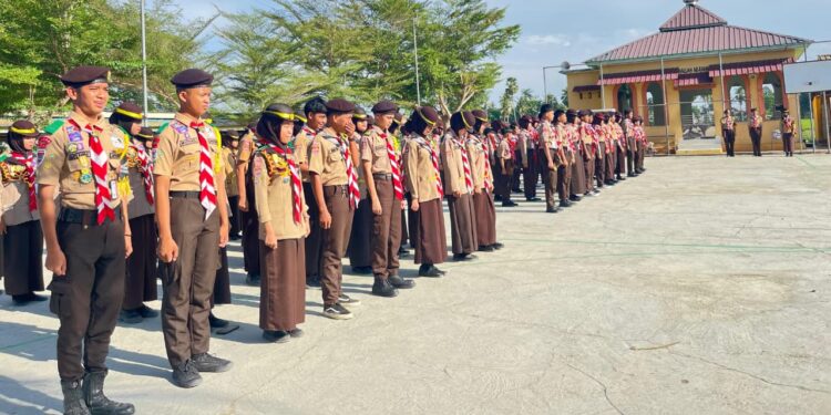 Latihan Gabungan Pramuka MA Pompanua Ditutup secara resmi