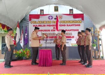 Dilantik Jadi Ketua Kwarran Tawangharjo, Kak Suharyono Ajak Tingkatkan Peran Pramuka Peduli