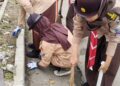 Pramuka SMAN 1 Cileungsi Gelar Aksi Bersih-bersih Lingkungan