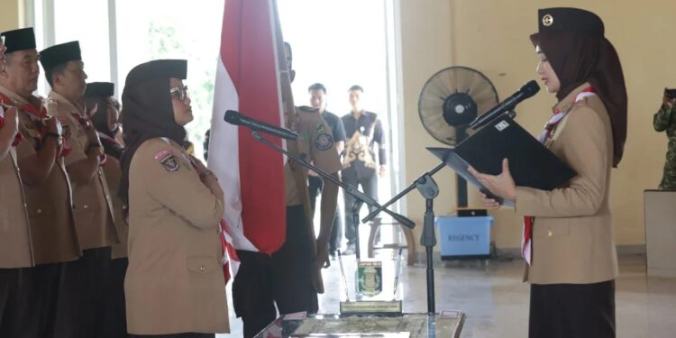 Ketua Kwarda Lampung Lantik Bupati Lamtim Sebagai Ketua Mabicab