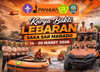 40 Personel Saka SAR Manado Diterjunkan dalam Karya Bakti Lebaran 2026