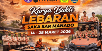 40 Personel Saka SAR Manado Diterjunkan dalam Karya Bakti Lebaran 2026