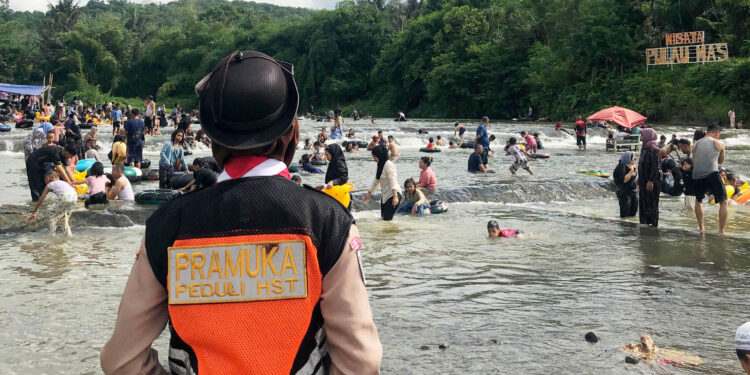 KBL 2026 Berlanjut, Pramuka Peduli HST Bantu Kelancaran Libur Lebaran