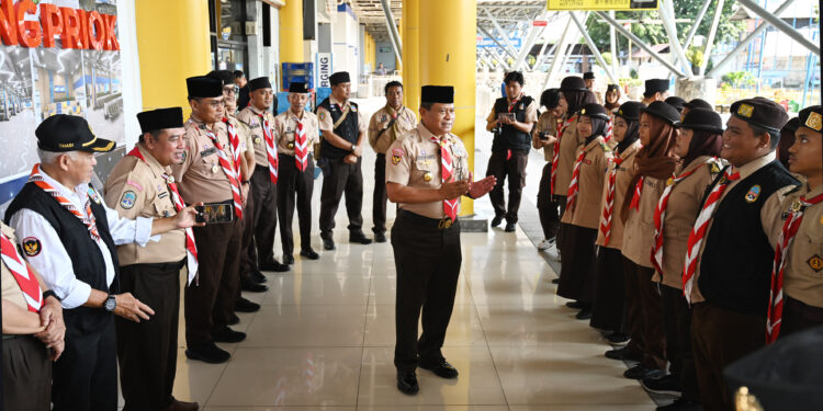 Monitoring Posko KBL 2026, Kwarnas Apresiasi Kesiapsiagaan Pramuka di Pelabuhan Tanjung Priok