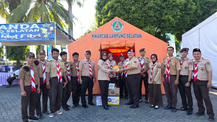 Beri Dukungan Dan Semangat Kepada Pramuka, Tim Abdimasgana Kwarda Lampung Kunjungi Posko Karya Bakti Lebaran 2026