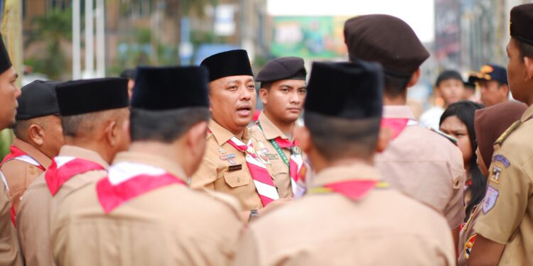 Ridho Nasution Tinjau 2 (Dua) Titik Pos Pengamanan, 110 Pramuka Kota Medan Turut Amankan Arus Mudik Lebaran 2026