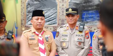 Ridho Nasution Tinjau 2 (Dua) Titik Pos Pengamanan, 110 Pramuka Kota Medan Turut Amankan Arus Mudik Lebaran 2026