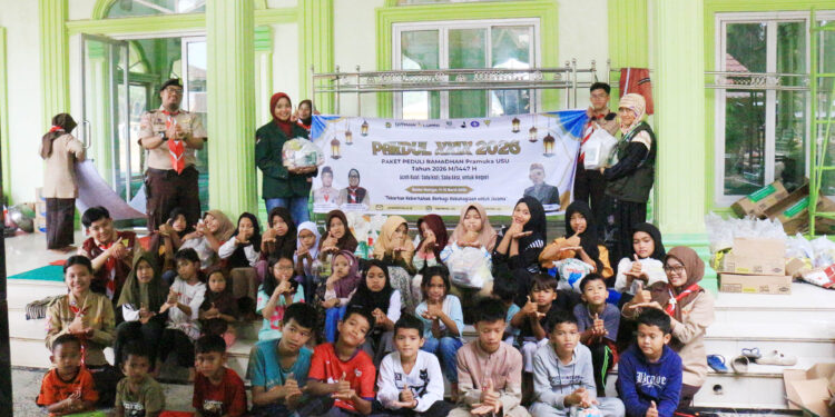 Pramuka USU Gelar Paket Peduli Ramadan ke-29 di Aceh Tamiang
