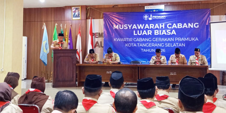 Kak Deden Deni Terpilih Secara Aklamasi Memimpin Kwarcab Kota Tangerang Selatan dalam Muscablub 2026