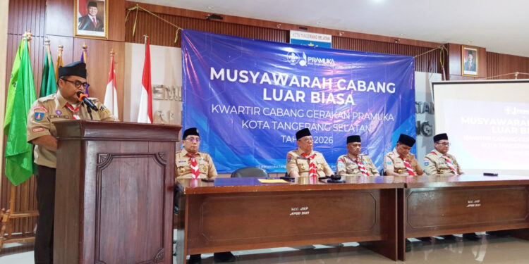 Kak Deden Deni Terpilih Secara Aklamasi Memimpin Kwarcab Kota Tangerang Selatan dalam Muscablub 2026