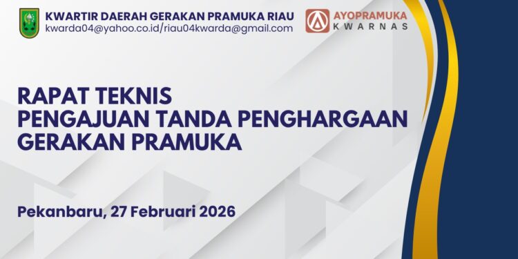 Pengajuan Tanda Penghargaan 2026 Kini Lewat Aplikasi Ayo Pramuka, Kwarda Riau Gelar Rapat Teknis