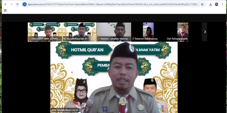 Peringati Nuzulul Qur’an, Kwarcab Lampung Timur Gelar Virtual Hataman 30 Juz
