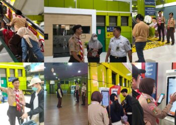 46 Kereta Per Hari! Intip Kesibukan Pramuka Jakarta Pusat Amankan Arus Mudik 2026