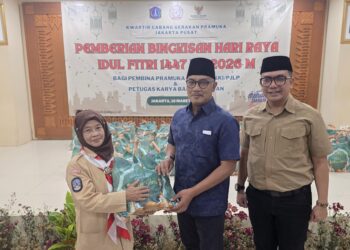 Inovasi Baru, Kwarcab Jakpus Salurkan Bingkisan Lebaran untuk Pembina Non-ASN dan Personel KBL