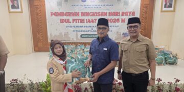 Inovasi Baru, Kwarcab Jakpus Salurkan Bingkisan Lebaran untuk Pembina Non-ASN dan Personel KBL