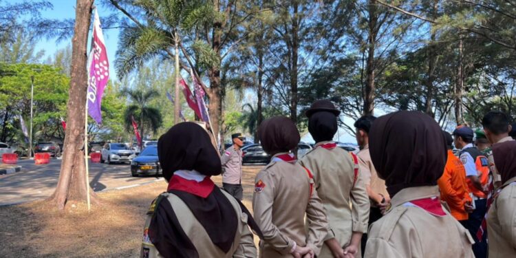 Pramuka Saka SAR Kota Banda Aceh Karya Bakti Lebaran 2026 di Pelabuhan Ulee Lheue