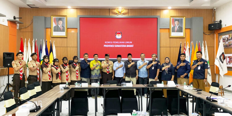 Pramuka UNP Jalin Silaturahmi dan Buka Peluang Kolaborasi dengan KPU Sumatera Barat