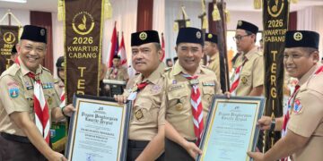 Gerakan Pramuka Kota Tangerang Raih Tiga Tunggul Kwarcab Tergiat Kwarda Banten 2026