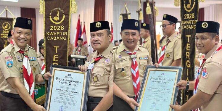 Gerakan Pramuka Kota Tangerang Raih Tiga Tunggul Kwarcab Tergiat Kwarda Banten 2026