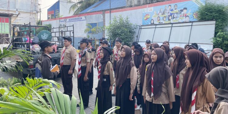 Gerakan Pramuka Nur Ihsan Islamic Full Day School Medan Lantik Pramuka Penggalang dan Penegak