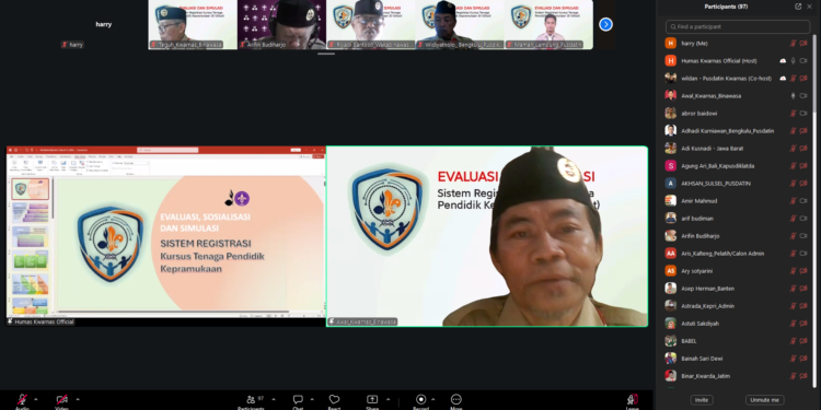 Evaluasi Sistem E-Diklat Pramuka, Kwarnas Dorong Integrasi Data Nasional