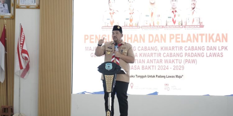 Kwarda Sumut Tegaskan Pramuka Harus Bertransformasi, Mabicab Padang Lawas Resmi Dikukuhkan